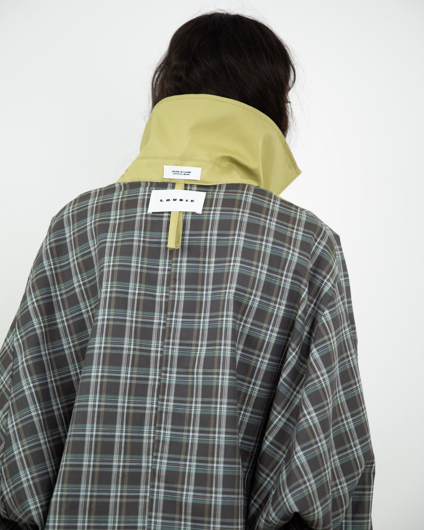 Trench Curto Dupla Face Caqui