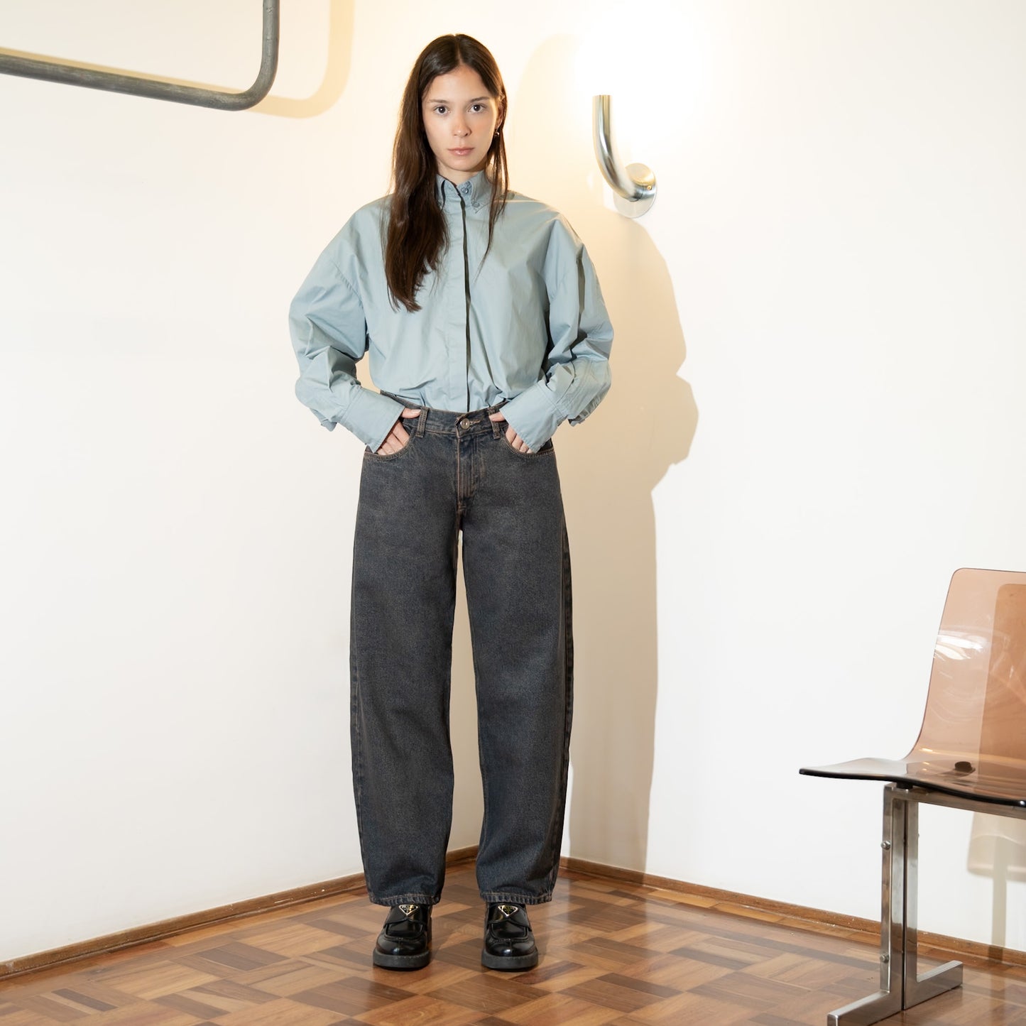 Calça Balloon Jeans Marrom