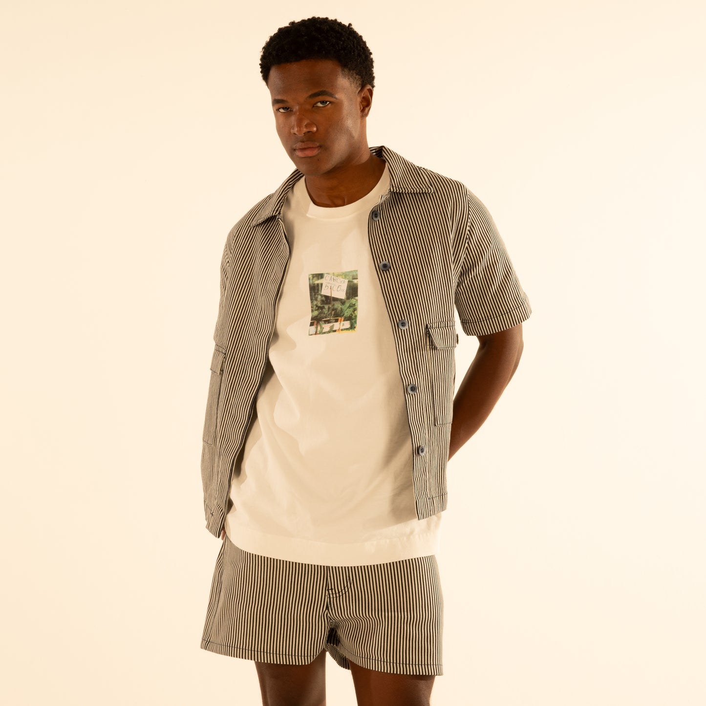 Shorts Jeans Listrado Copenhagen