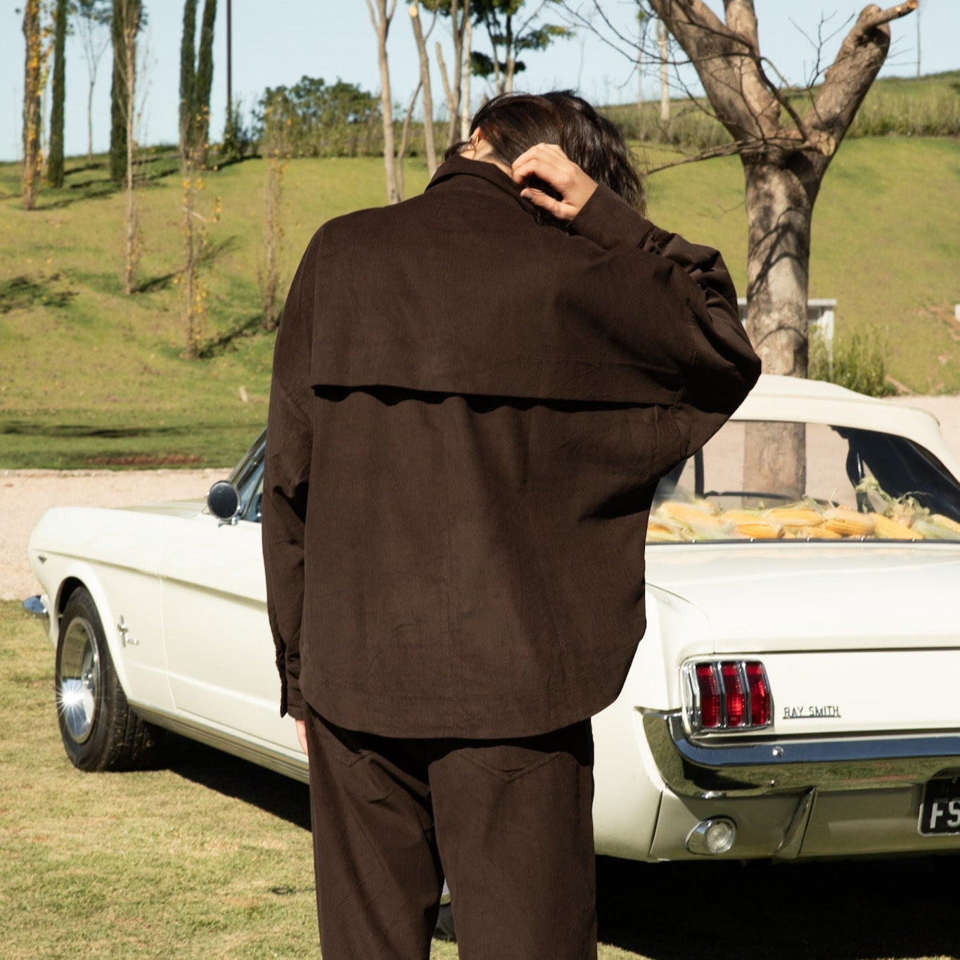 Camisa Veludo Marrom