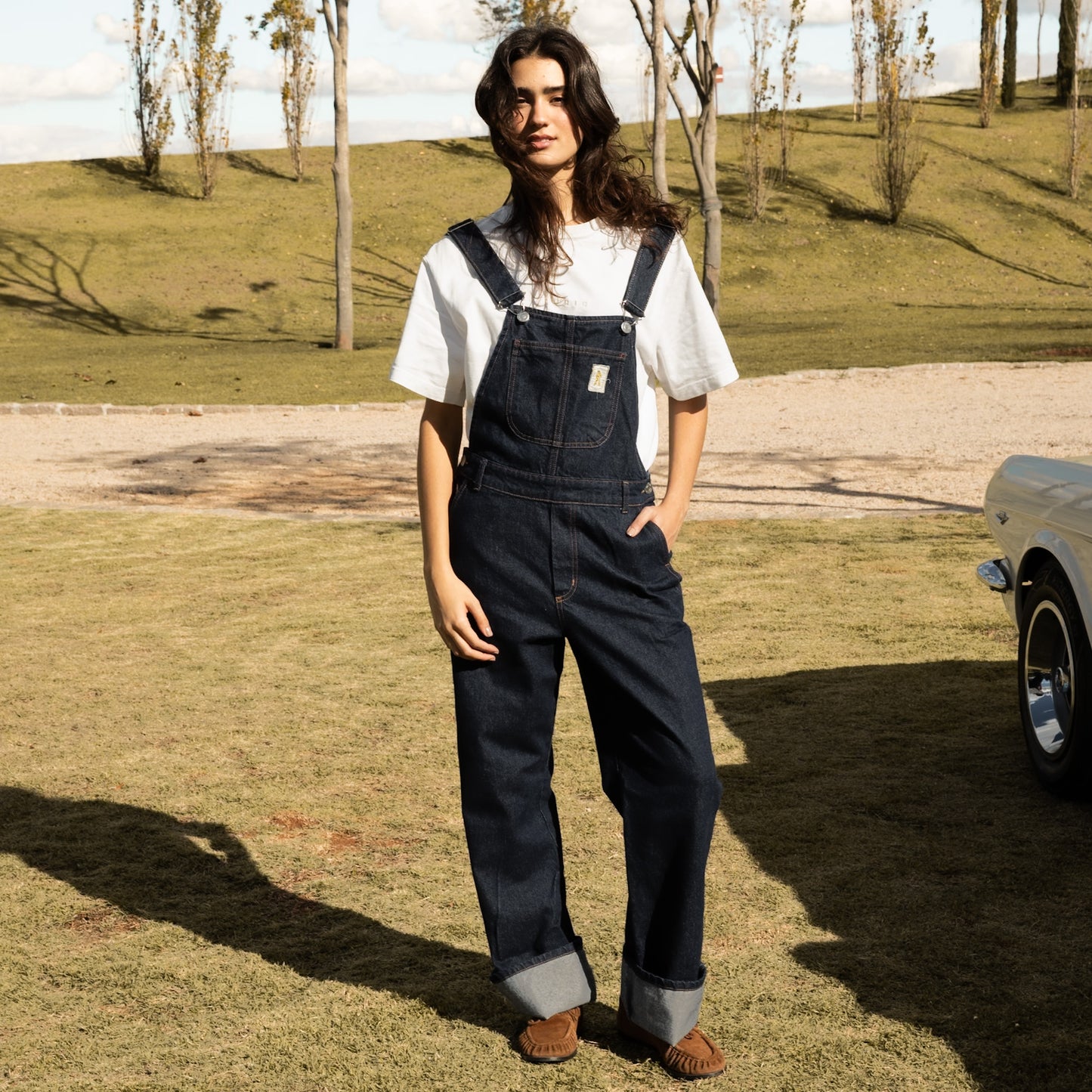 Jardineira Jeans Unissex