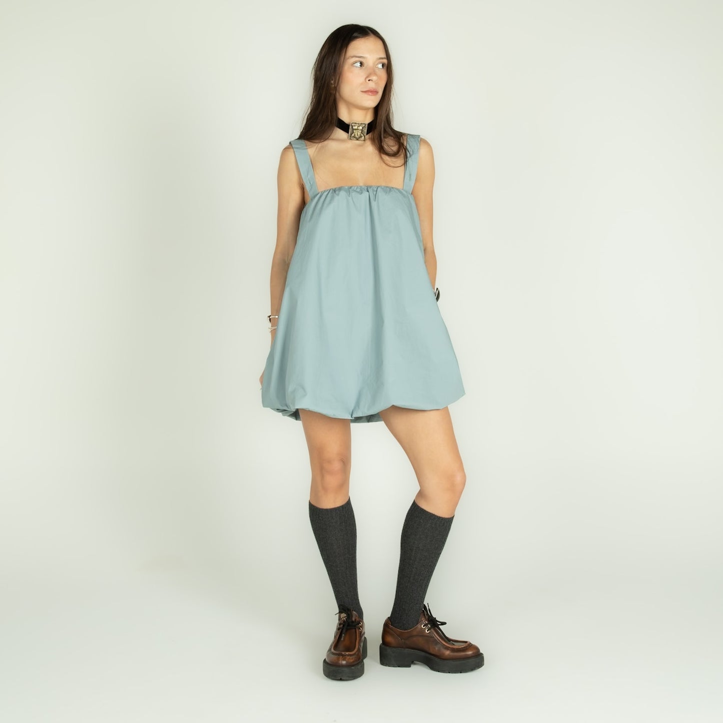 Vestido Balloon Azul