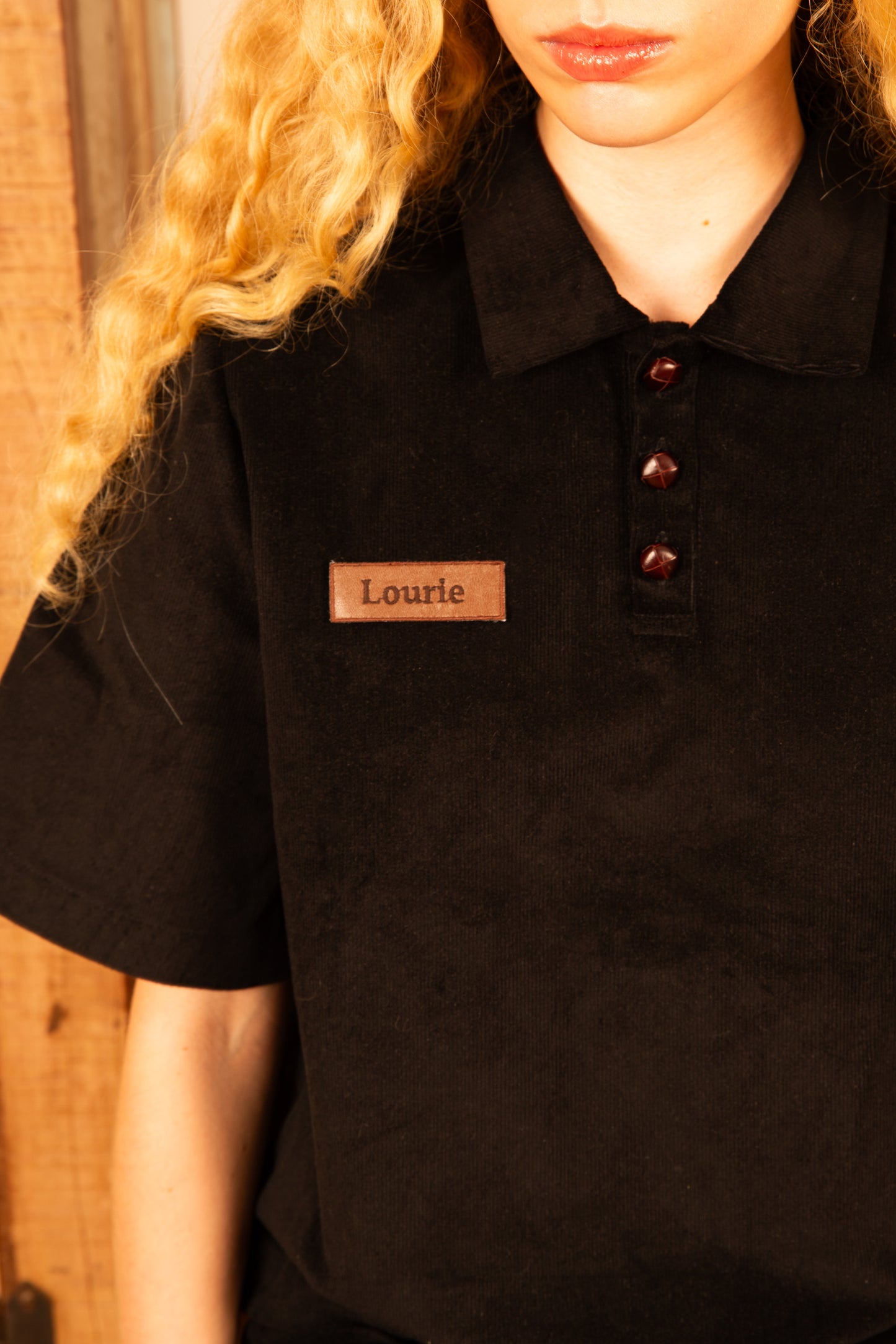 Polo Cotelê Preto
