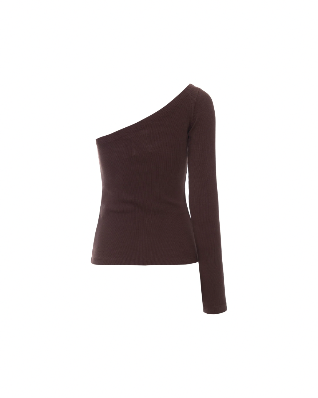 Blusa Um Ombro Só Marrom