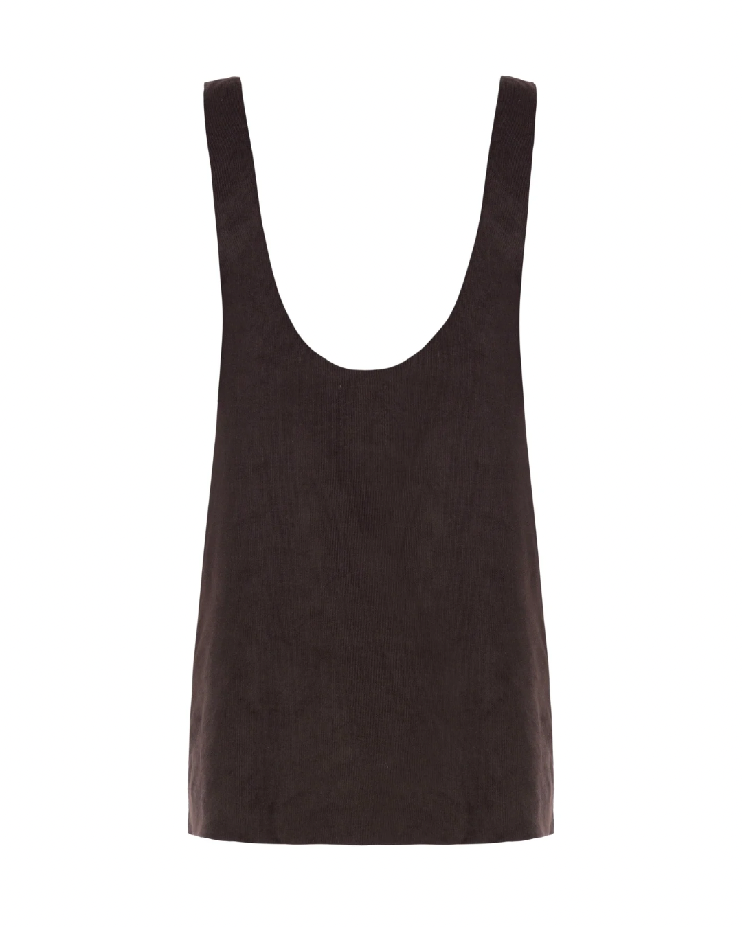 Vestido Suspensório Veludo Marrom