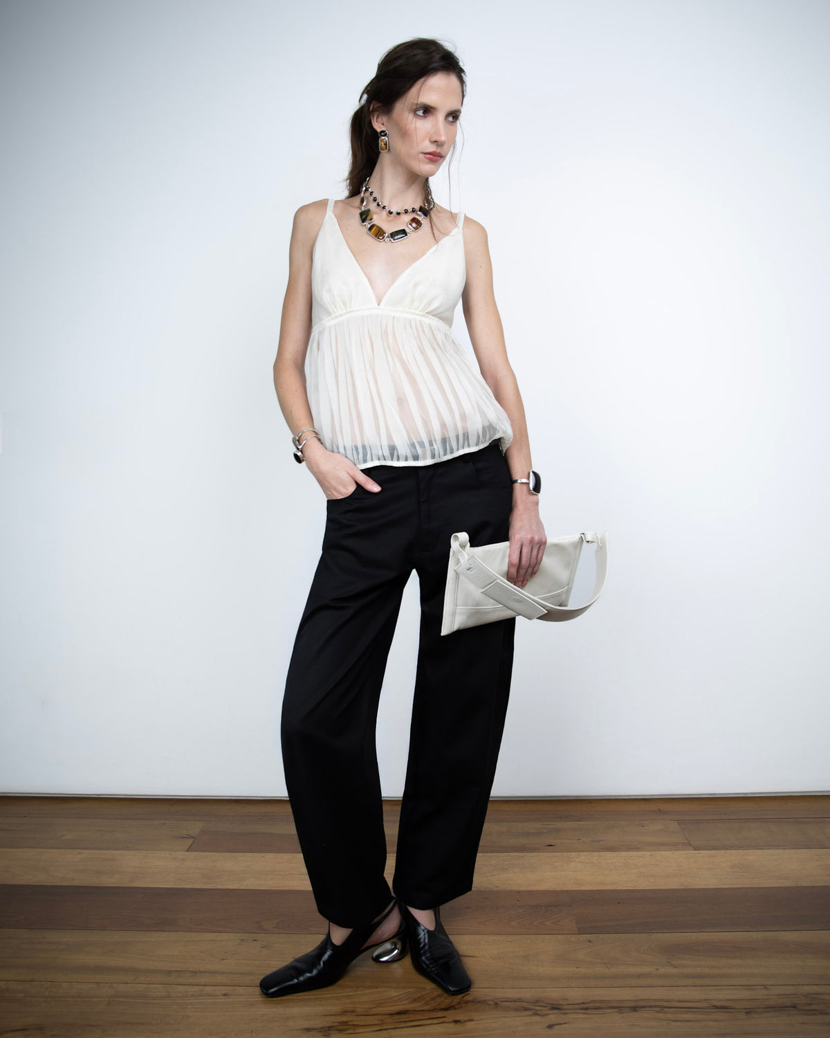 Blusa Organza de Seda Limited Edition Off White