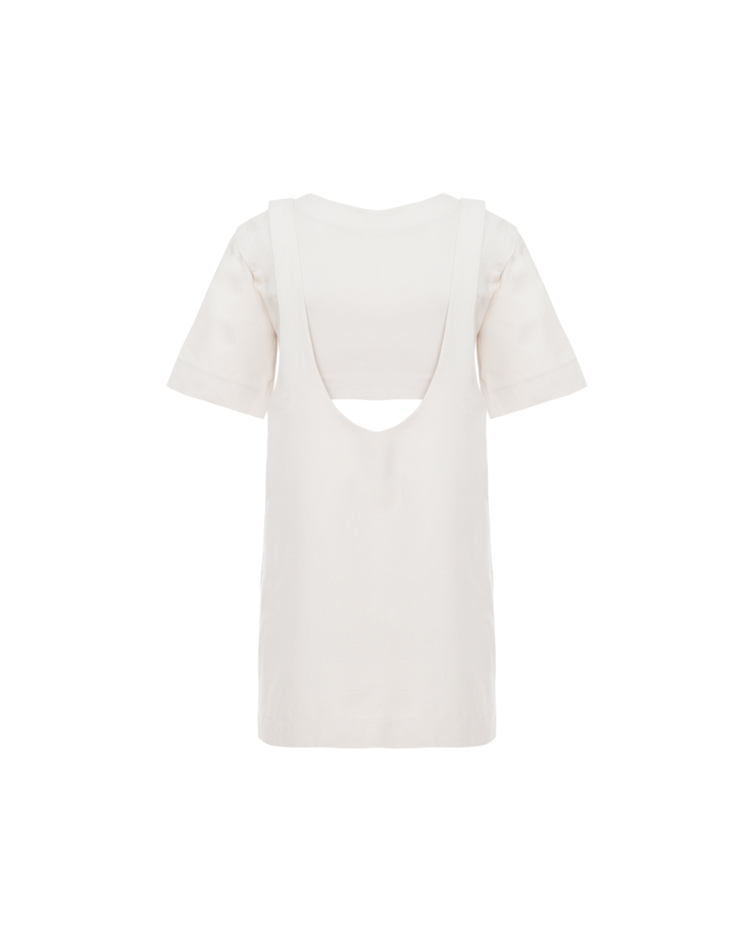 Vestido Suspensório Copenhagen Off-White
