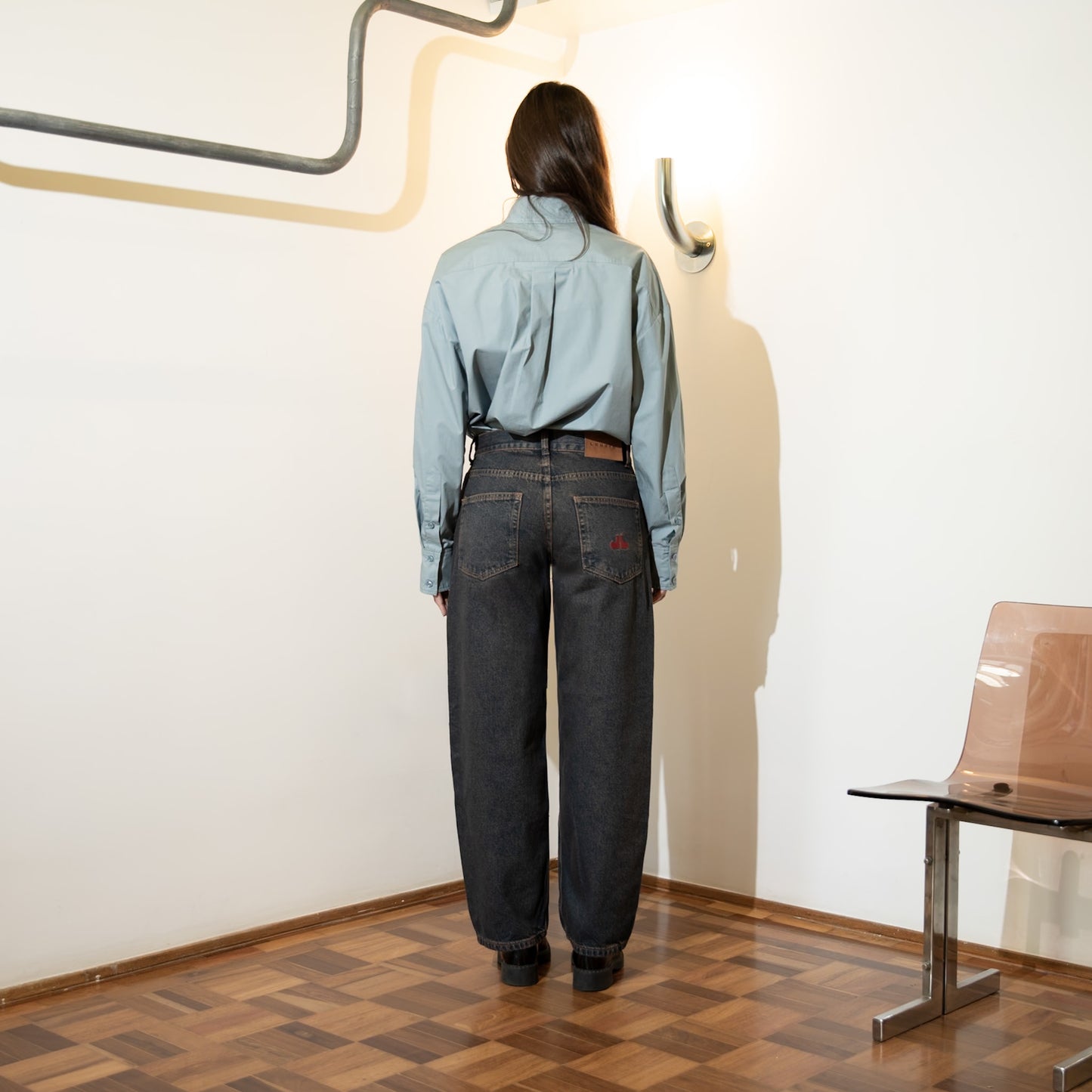 Calça Balloon Jeans Marrom