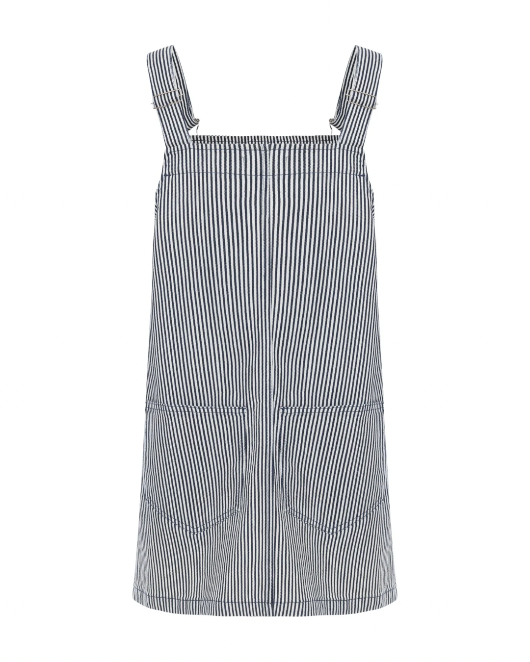 Vestido Jardineira Listrado