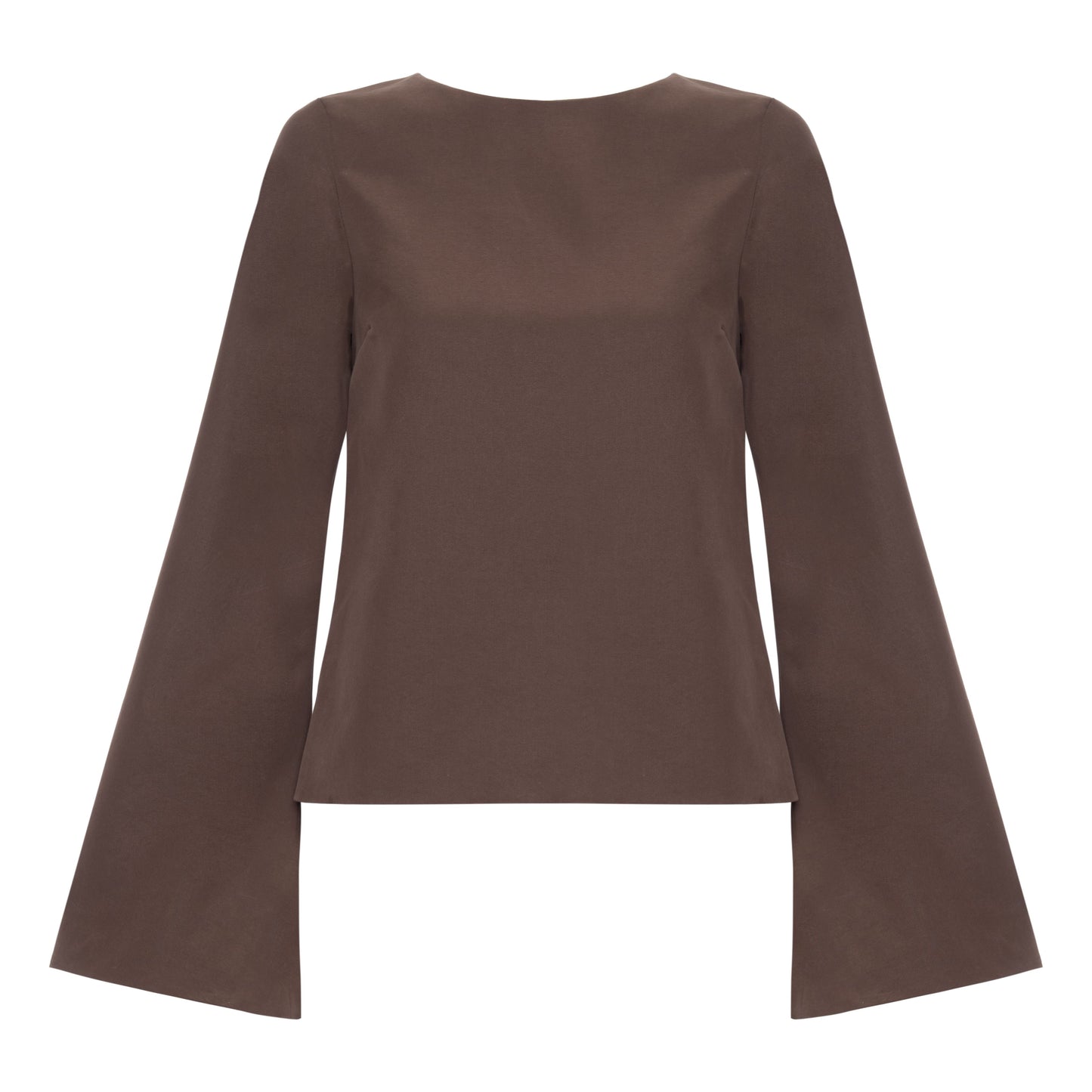 Blusa Cartas Costas Abertas Marrom
