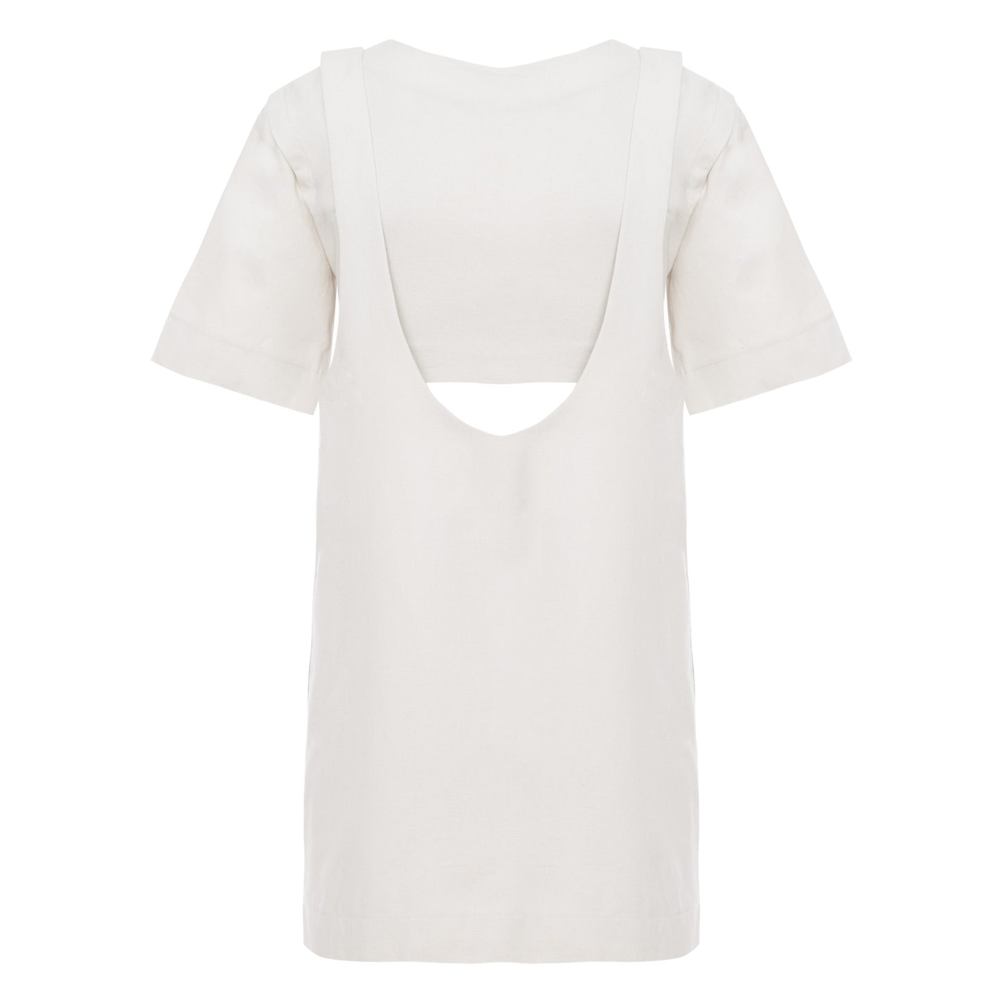 Vestido Suspensório Copenhagen Off-White