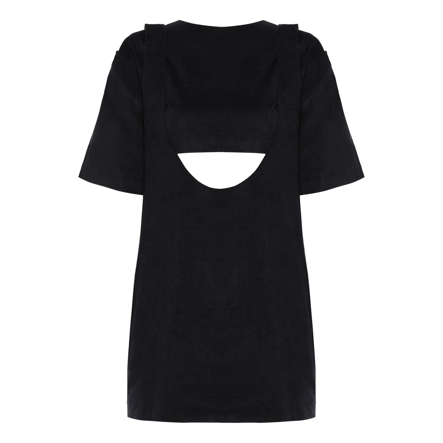 Vestido Suspensório Veludo Preto