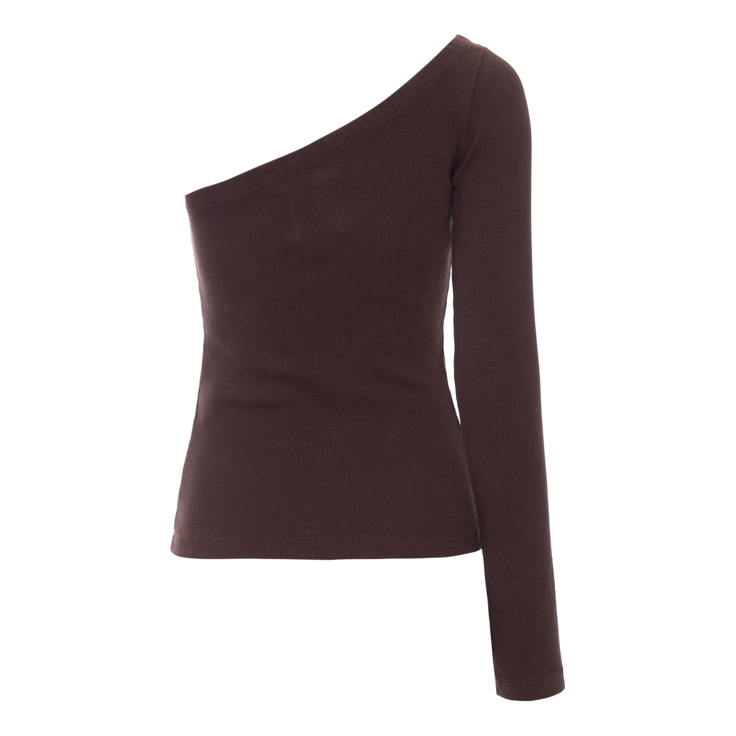 Blusa Um Ombro Só Marrom