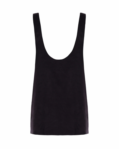 Vestido Suspensório Veludo Preto