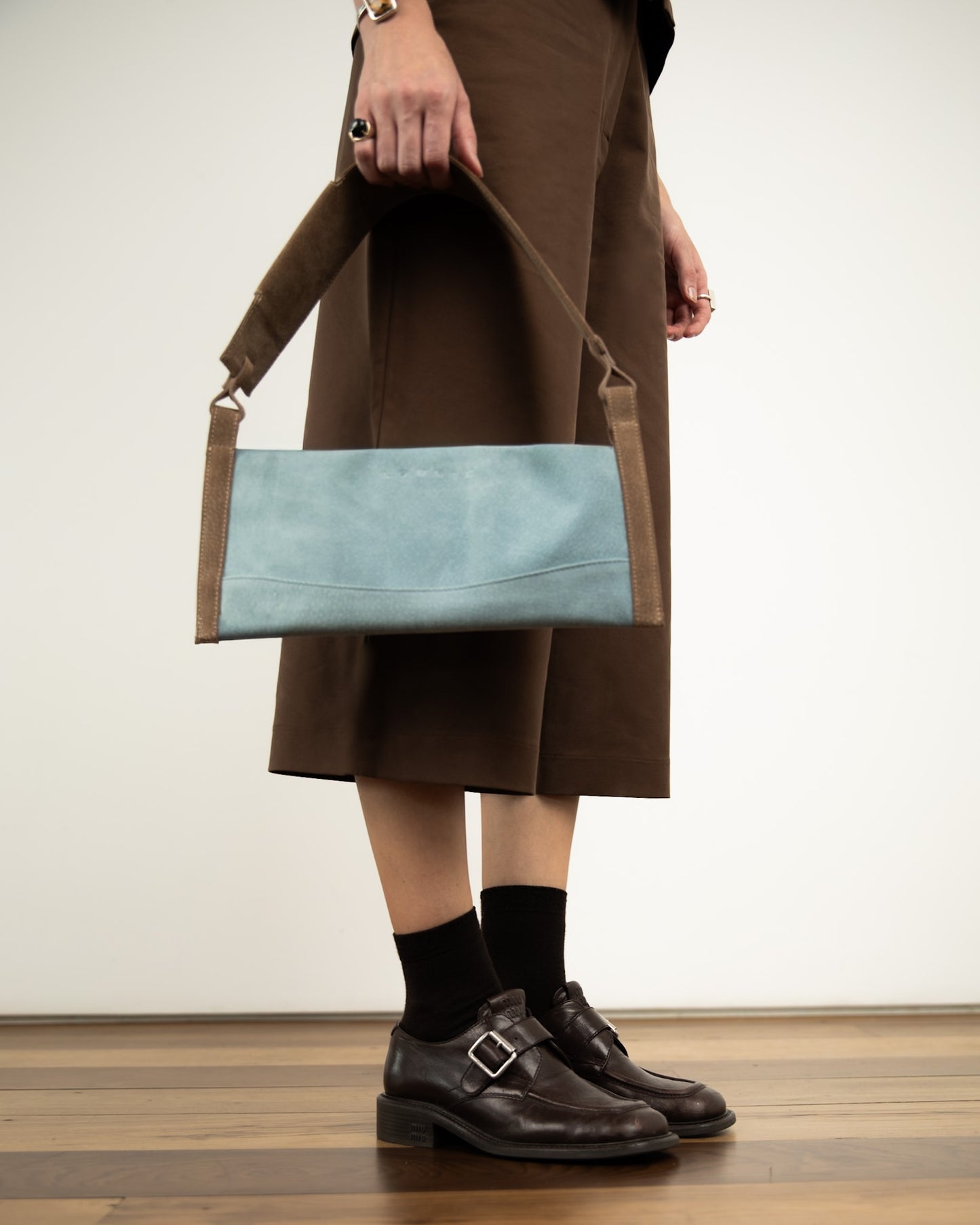 Bolsa São Paulo Azul e Marrom