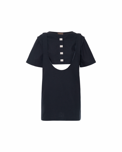 Vestido Suspensório Copenhagen Preto