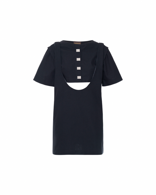 Vestido Suspensório Copenhagen Preto