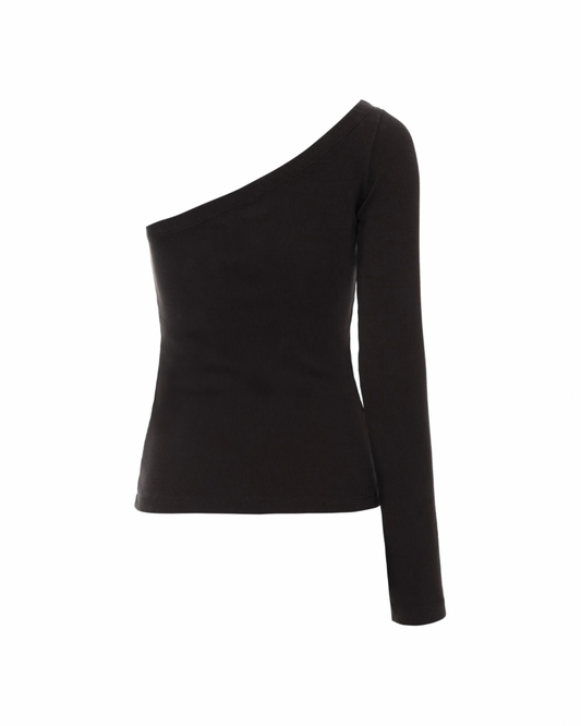 Blusa Um Ombro Só Preta