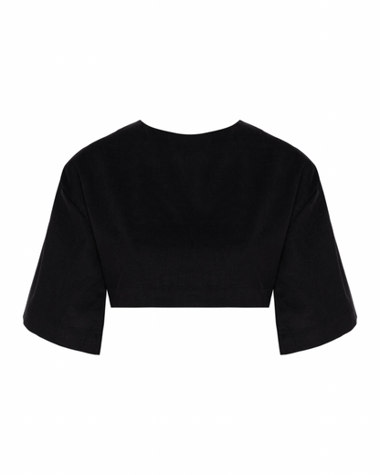 Vestido Suspensório Veludo Preto