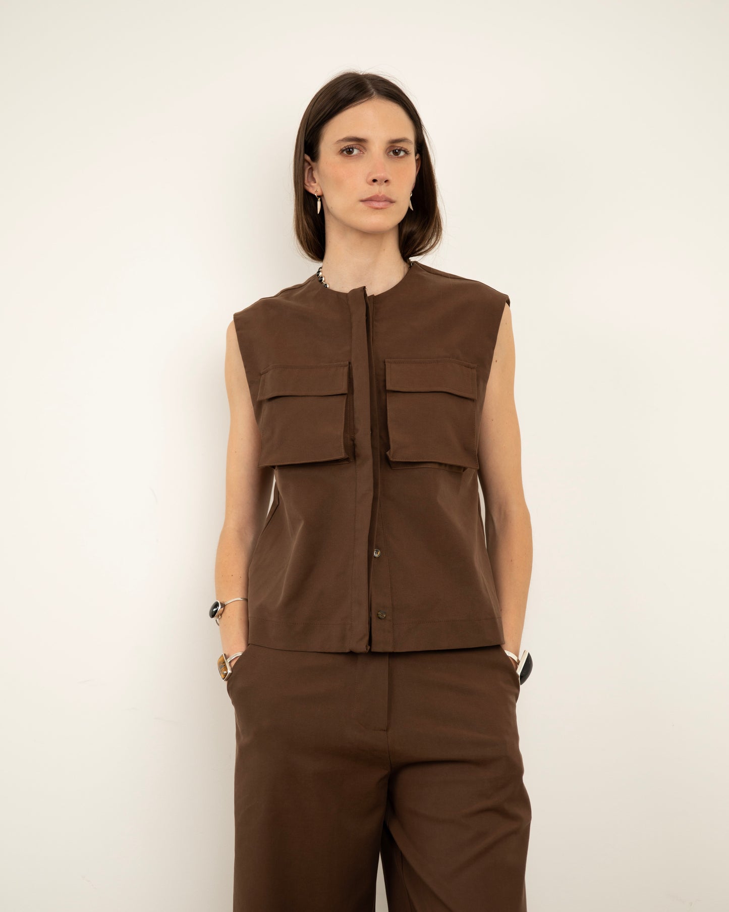 Colete Cargo Marrom