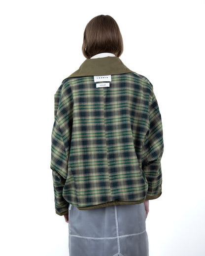Trench Curto Dupla Face Verde