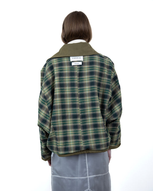 Trench Curto Dupla Face Verde