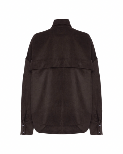 Camisa Veludo Marrom