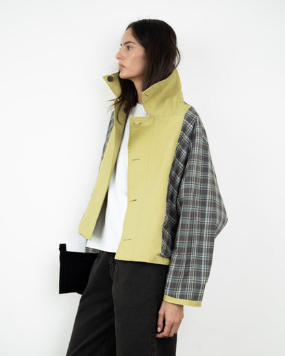 Trench Curto Dupla Face Caqui