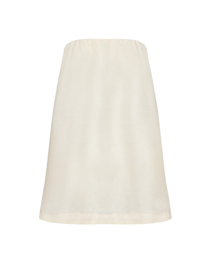 Vestido Mini Tomara que Caia Linho Manteiga