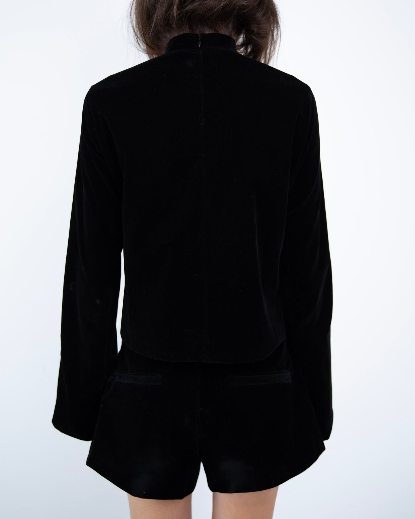 Shorts de Veludo Preto