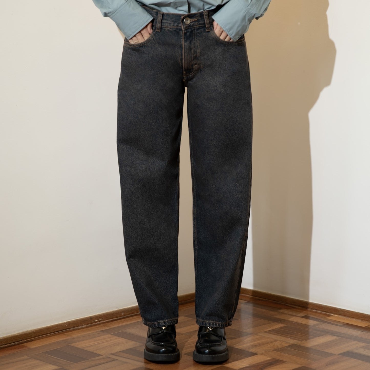 Calça Balloon Jeans Marrom