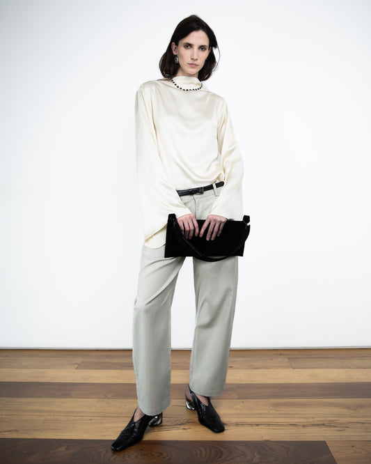 Blusa Dégage Acetinada Creme