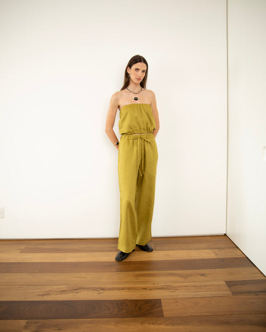 Calça Pijama Linho Verde