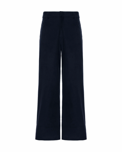 Calça Veludo Cotelê Preta Unissex