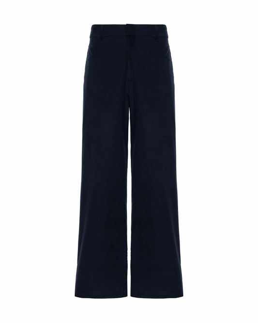 Calça Veludo Cotelê Preta Unissex