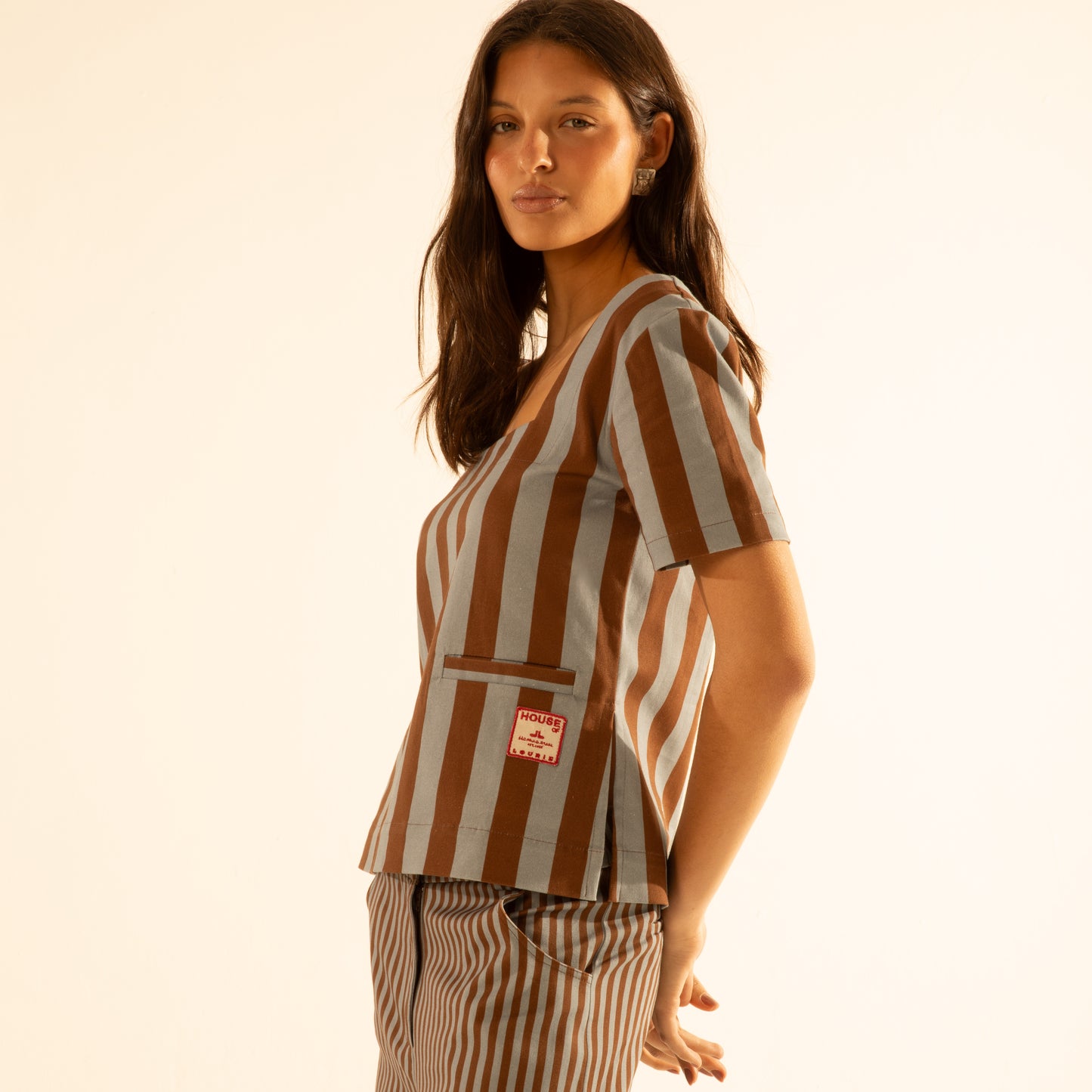 Scandi Top Listrado