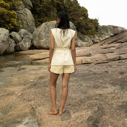 Blusa Cinto Manteiga