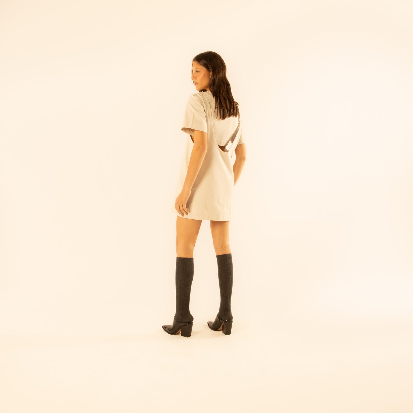 Vestido Suspensório Copenhagen Off-White