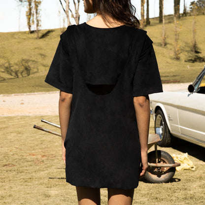 Vestido Suspensório Veludo Preto