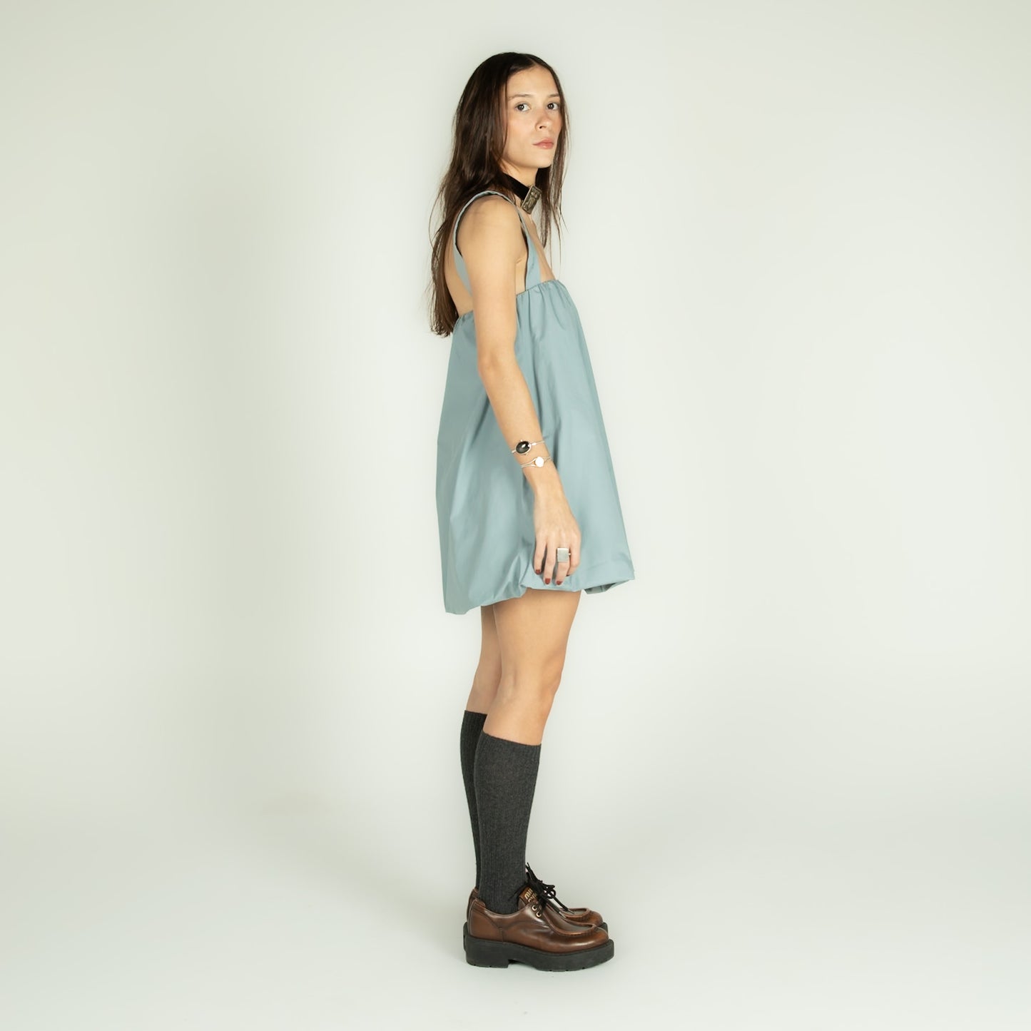 Vestido Balloon Azul