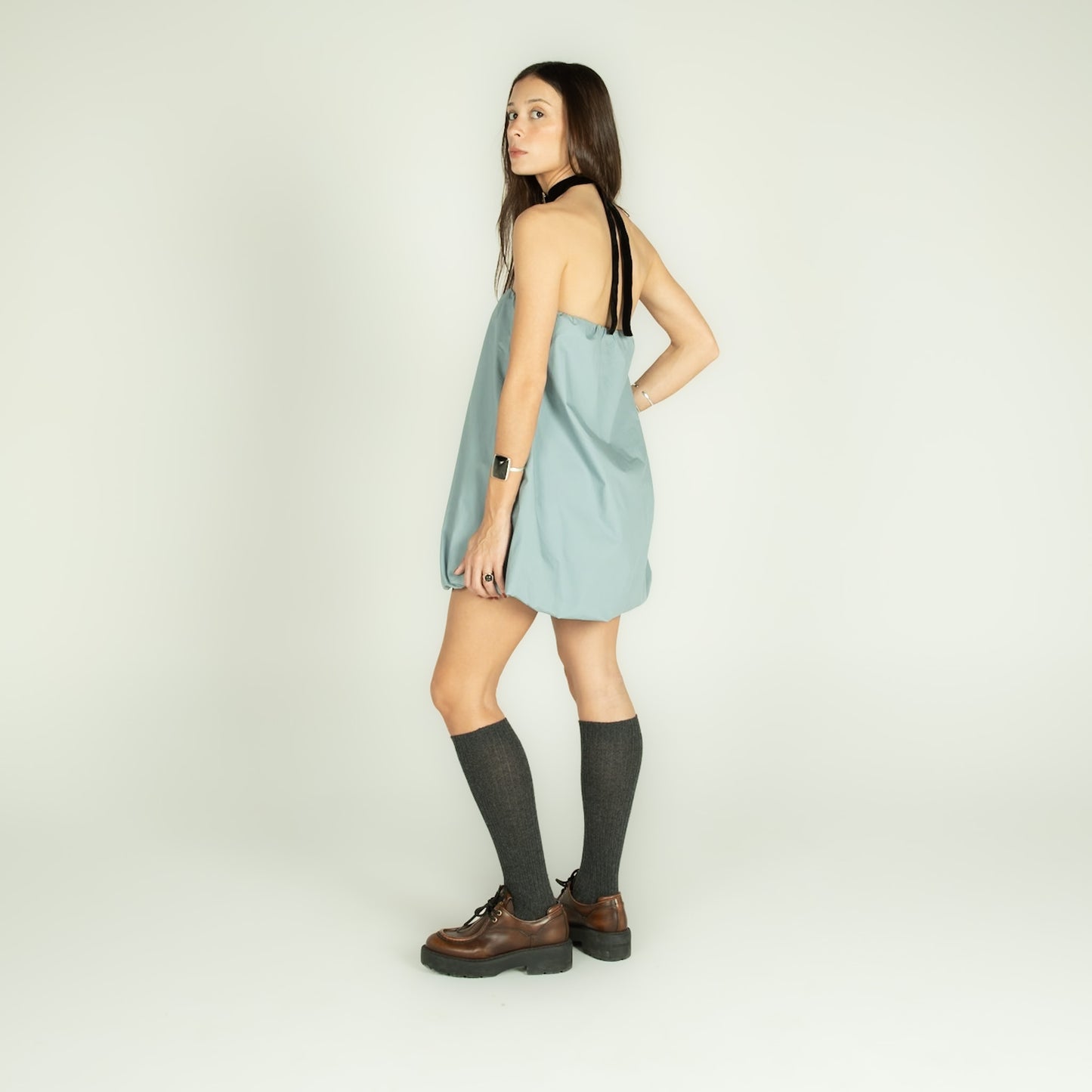 Vestido Balloon Azul