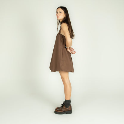 Vestido Balloon Marrom