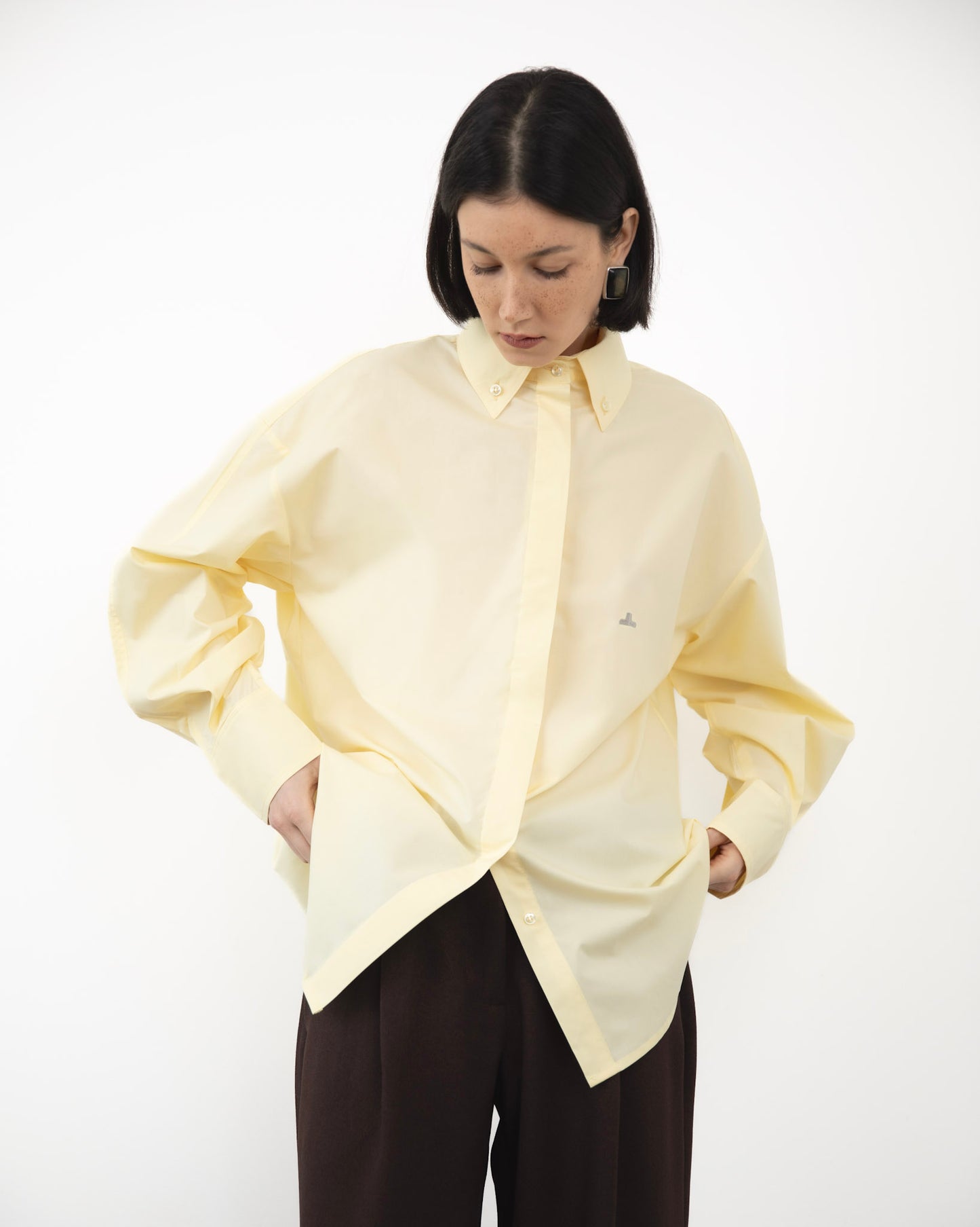 Camisa Tricoline Amarela