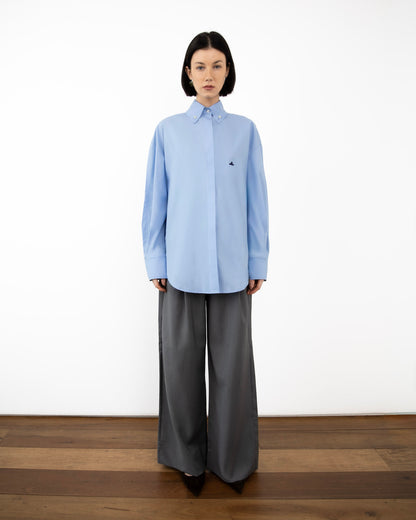 Camisa Tricoline Azul