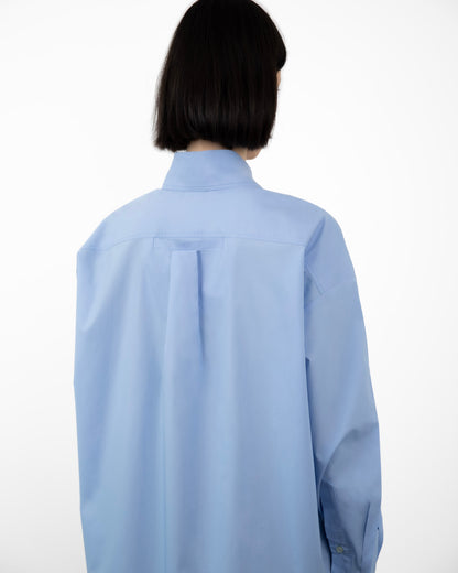 Camisa Tricoline Azul