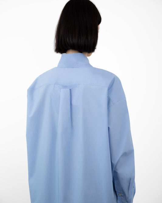 Camisa Tricoline Azul