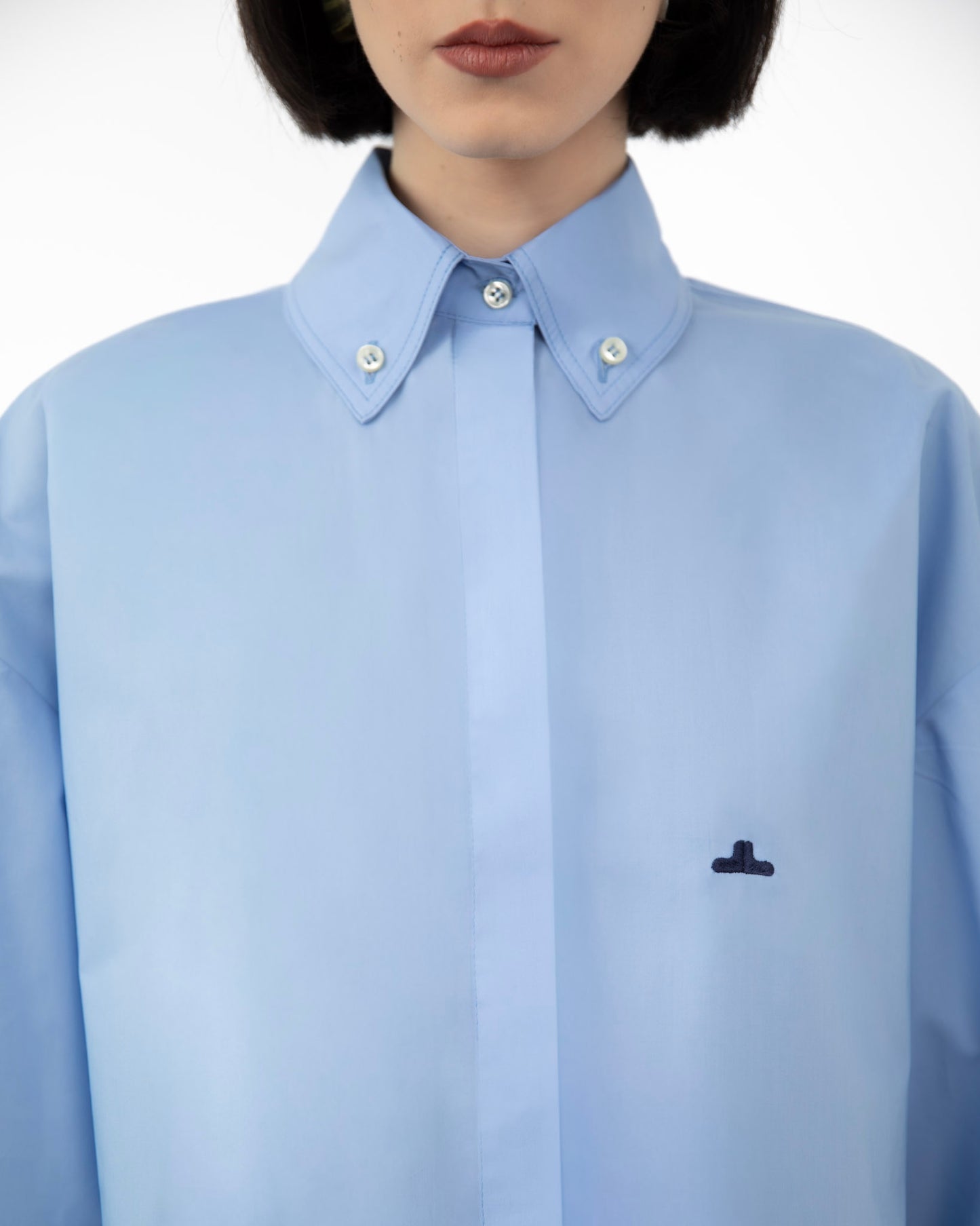 Camisa Tricoline Azul