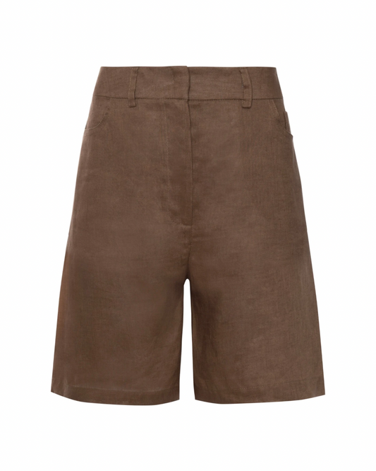 Bermuda Linho Marrom