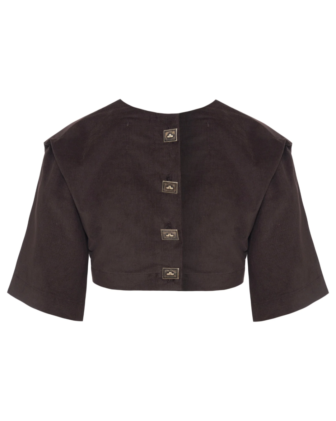 Vestido Suspensório Veludo Marrom