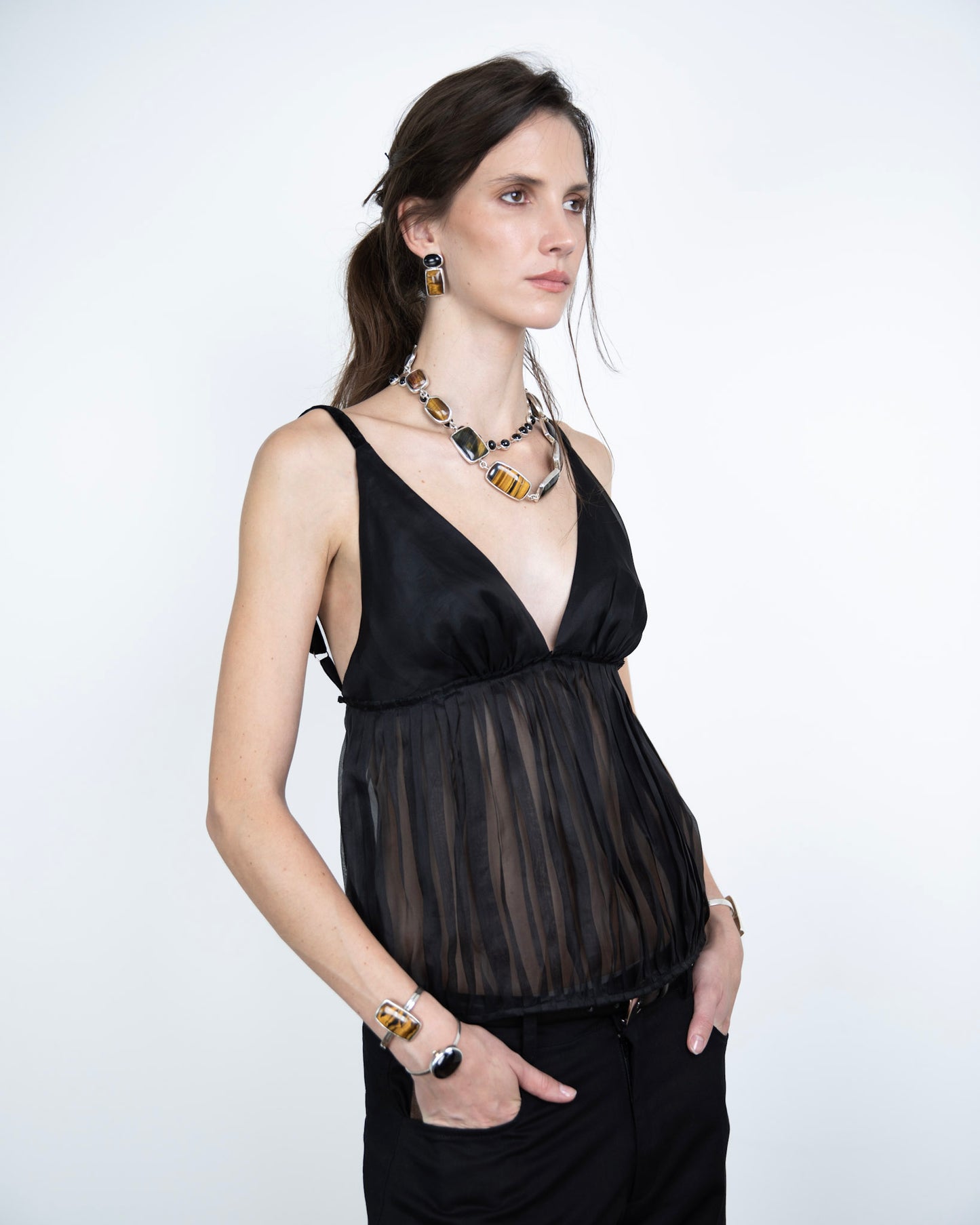 Blusa Organza de Seda Limited Edition Preta